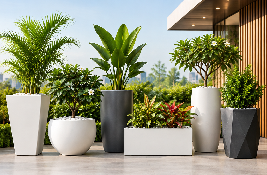 FRP Pots with tree FRP Pots with tree